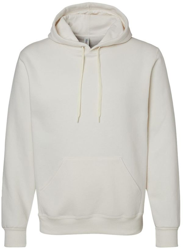 Am image of a Custom Jerzees Premium Eco Blend Ringspun Hooded Sweatshirt in Sweet Cream Heather!