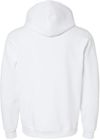An image of a Custom Jerzees Premium Eco Blend Ringspun Hooded Sweatshirt in White!