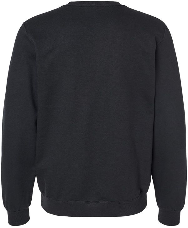 Am image of a Custom Jerzees Premium Eco Blend Ringspun Crewneck Sweatshirt in Black!