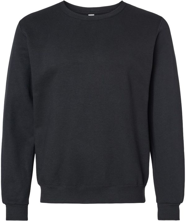 Am image of a Custom Jerzees Premium Eco Blend Ringspun Crewneck Sweatshirt in Black!