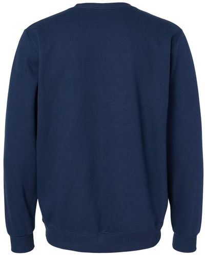 Am image of a Custom Jerzees Premium Eco Blend Ringspun Crewneck Sweatshirt in J. Navy!