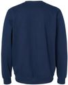 Am image of a Custom Jerzees Premium Eco Blend Ringspun Crewneck Sweatshirt in J. Navy!