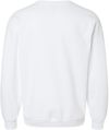 Am image of a Custom Jerzees Premium Eco Blend Ringspun Crewneck Sweatshirt in White!