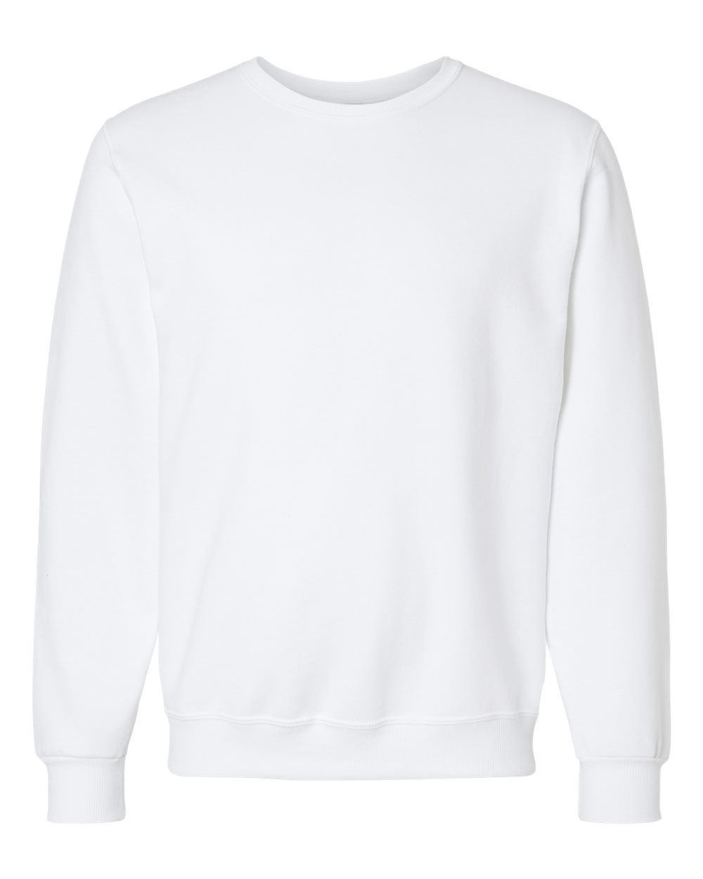 Jerzees Premium Eco Blend Ringspun Crewneck Sweatshirt in White