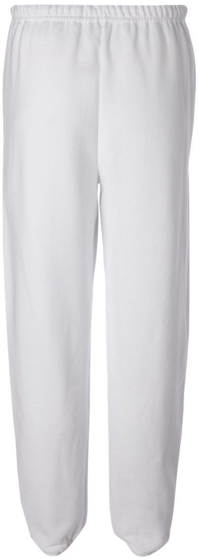 Am image of a Custom JERZEES NuBlend Sweatpants in White!