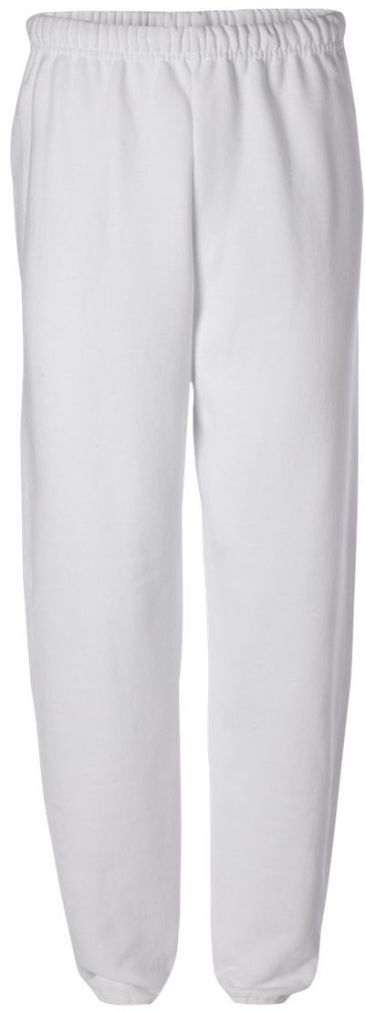 Am image of a Custom JERZEES NuBlend Sweatpants in White!