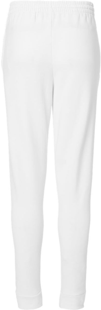 Am image of a Custom JERZEES NuBlend Joggers in White!