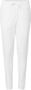 Am image of a Custom JERZEES NuBlend Joggers in White!