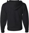 Am image of a Custom JERZEES NuBlend Full Zip Hooded Sweatshirt in Black!