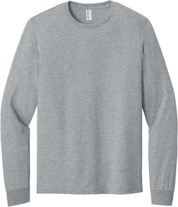 An image of a Custom Jerzees Classics Unisex Cotton Long Sleeve T shirt in Athletic Heather!