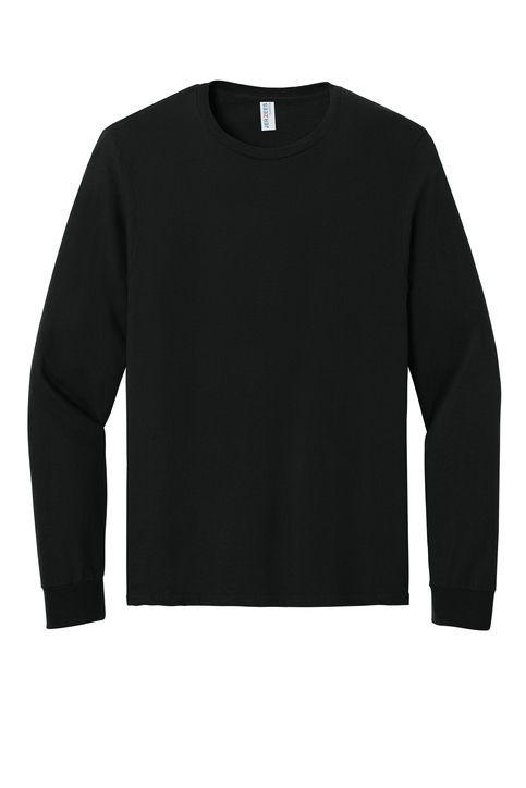 Jerzees Classics Unisex Cotton Long Sleeve T shirt in Black Ink