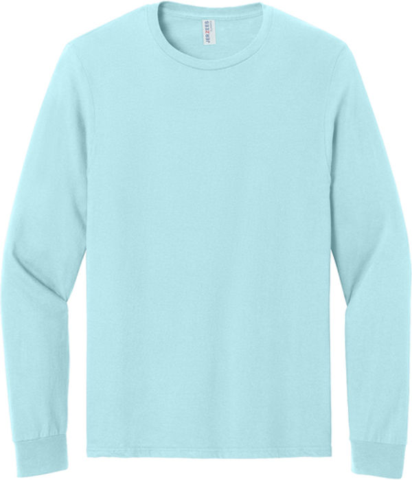 An image of a Custom Jerzees Classics Unisex Cotton Long Sleeve T shirt in Breezy Blue!