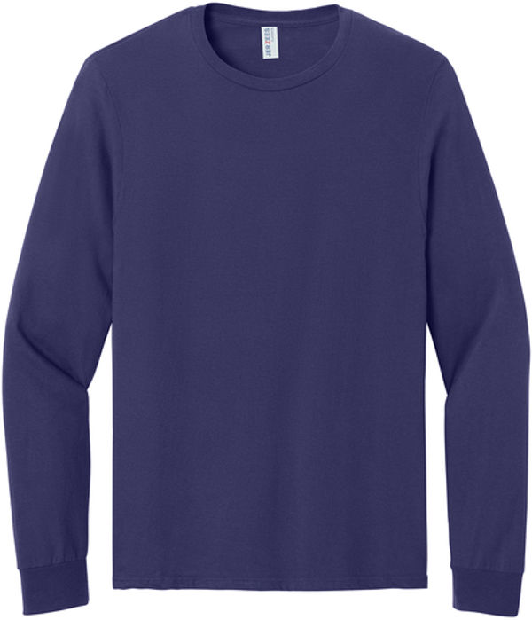An image of a Custom Jerzees Classics Unisex Cotton Long Sleeve T shirt in Deep Purple!