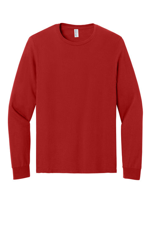 Jerzees Classics Unisex Cotton Long Sleeve T shirt in True Red