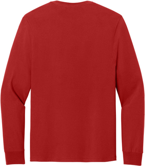 An image of a Custom Jerzees Classics Unisex Cotton Long Sleeve T shirt in True Red!