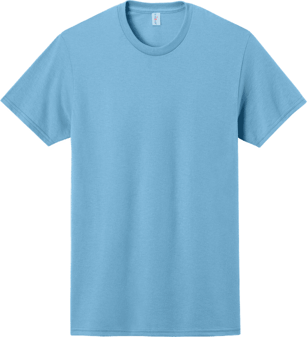 An image of a Custom JERZEES DriPower 50 50 T Shirt in Light Blue!