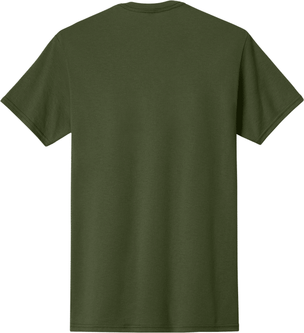 An image of a Custom JERZEES DriPower 50 50 T Shirt in Military Green!