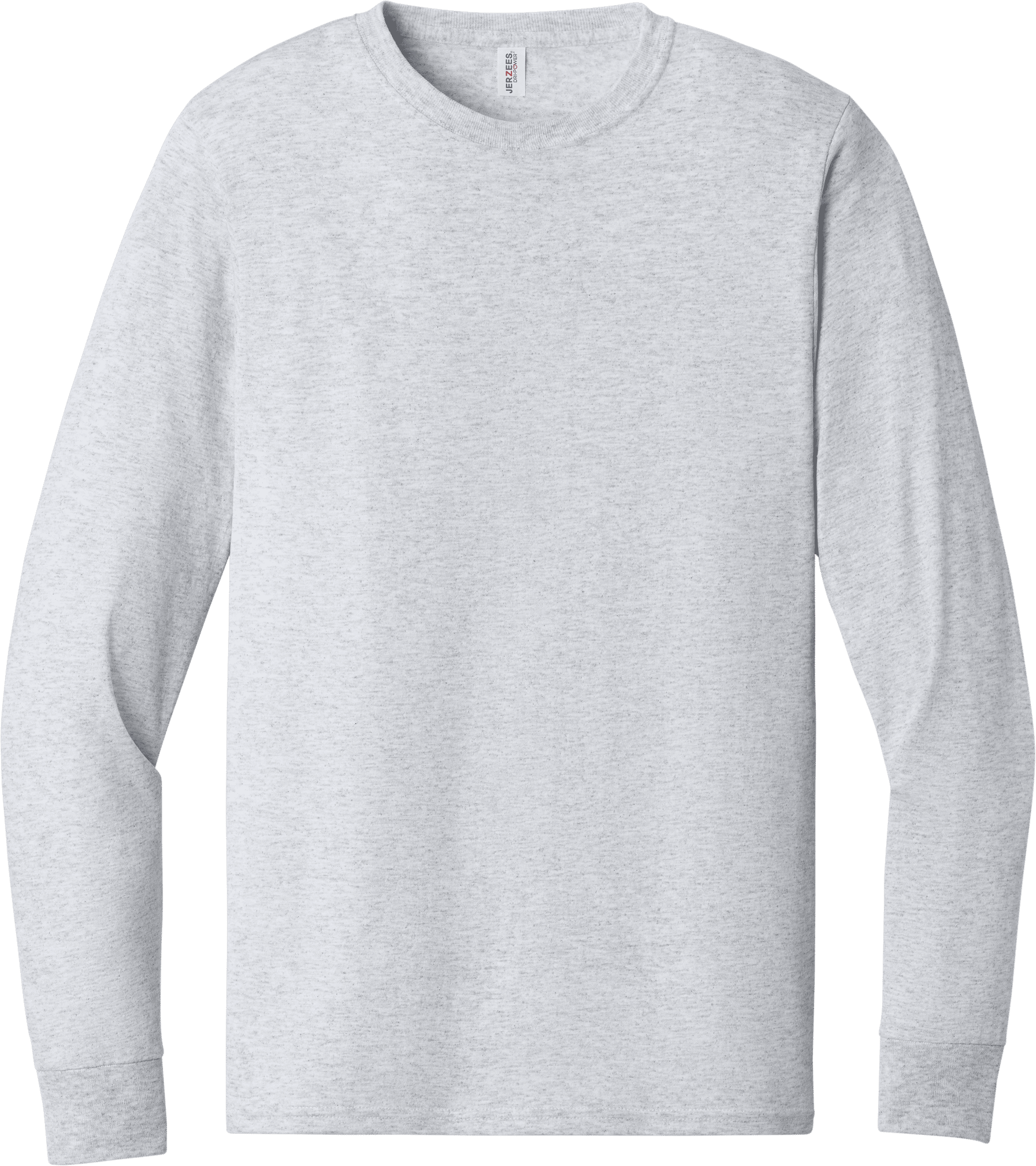Jerzees DriPower Long Sleeve Fifty Fifty TShirt in Ash