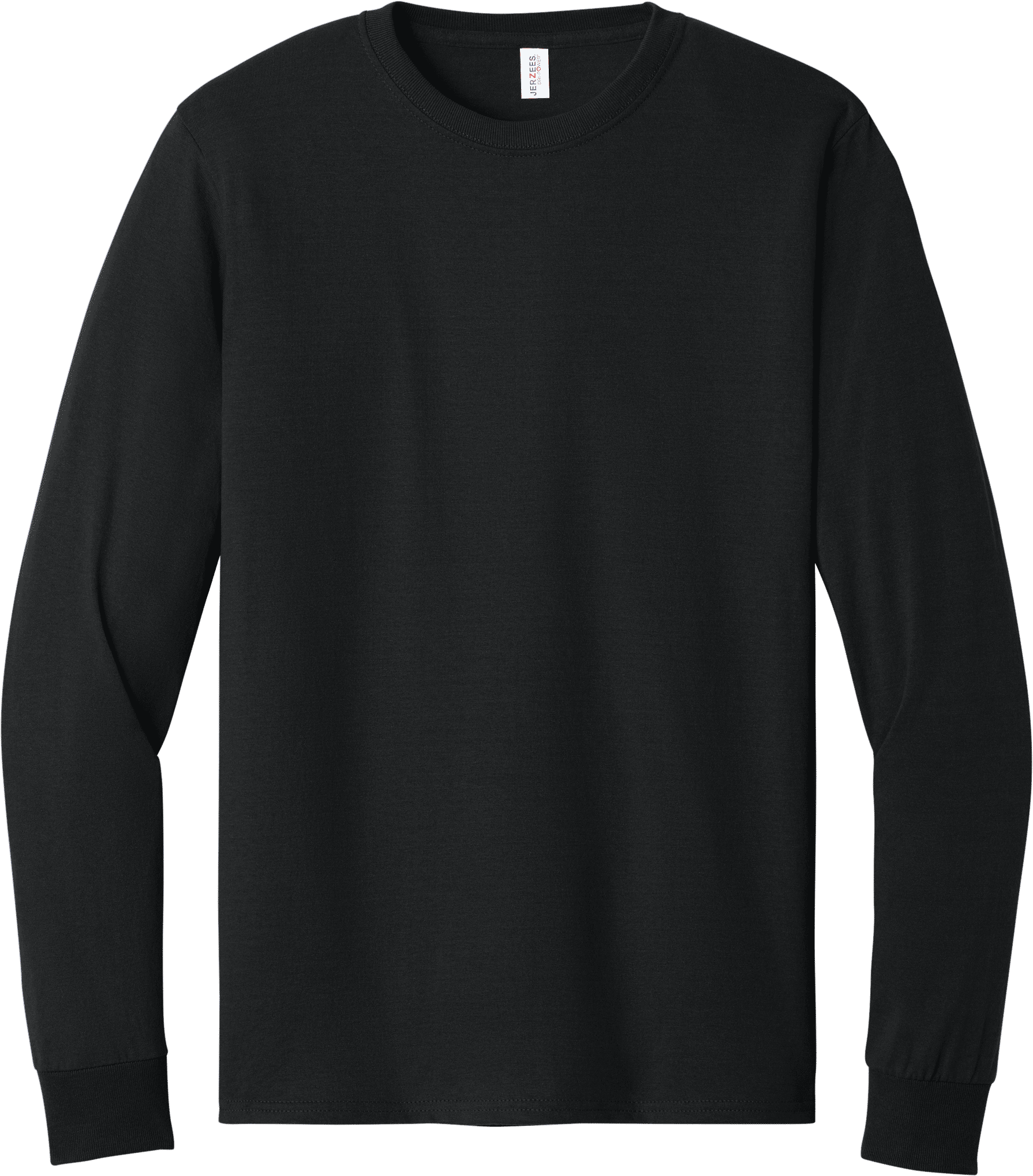 Jerzees DriPower Long Sleeve Fifty Fifty TShirt in Black