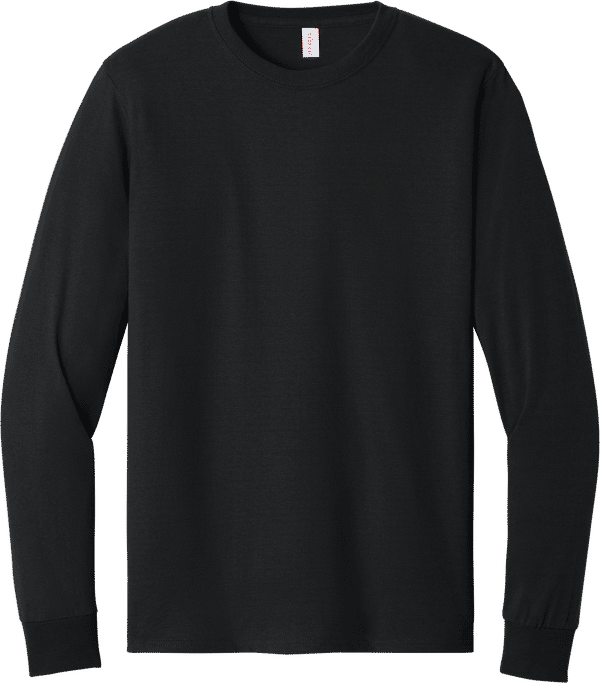 An image of a Custom Jerzees DriPower Long Sleeve Fifty Fifty TShirt in Black!