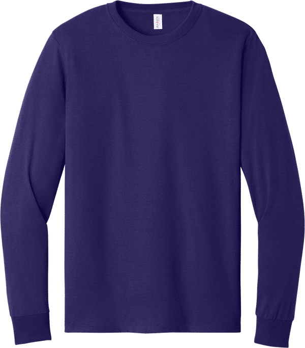 An image of a Custom Jerzees DriPower Long Sleeve Fifty Fifty TShirt in Deep Purple!