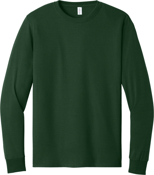 An image of a Custom Jerzees DriPower Long Sleeve Fifty Fifty TShirt in Forest Green!
