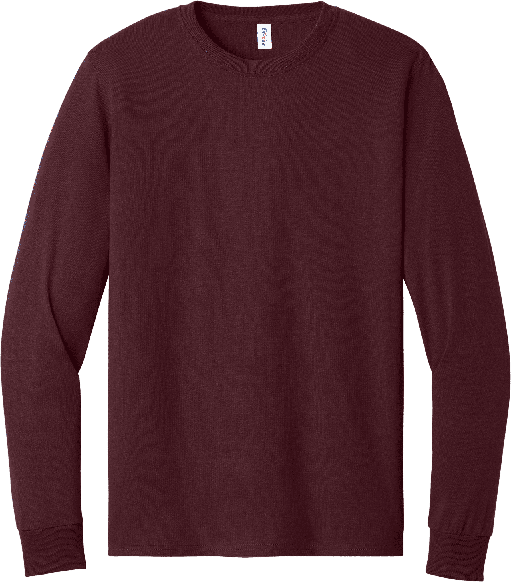 Jerzees DriPower Long Sleeve Fifty Fifty TShirt in Maroon