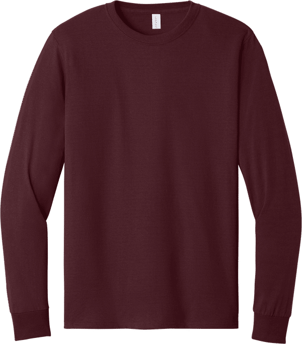 An image of a Custom Jerzees DriPower Long Sleeve Fifty Fifty TShirt in Maroon!