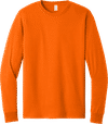 An image of a Custom Jerzees DriPower Long Sleeve Fifty Fifty TShirt in Safety Orange!