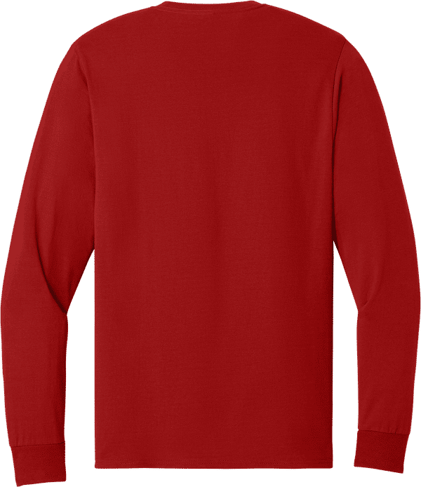 An image of a Custom Jerzees DriPower Long Sleeve Fifty Fifty TShirt in True Red!