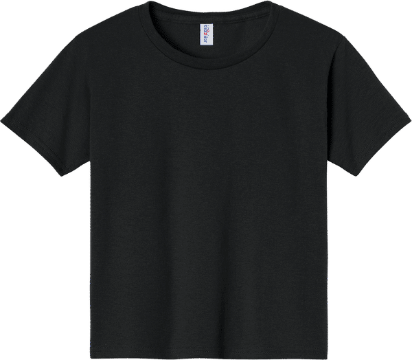 An image of a Custom JERZEES DriPower Youth Fifty Fifty T Shirt in Black!