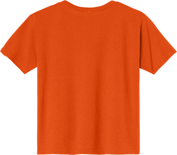 An image of a Custom JERZEES DriPower Youth Fifty Fifty T Shirt in Burnt Orange!