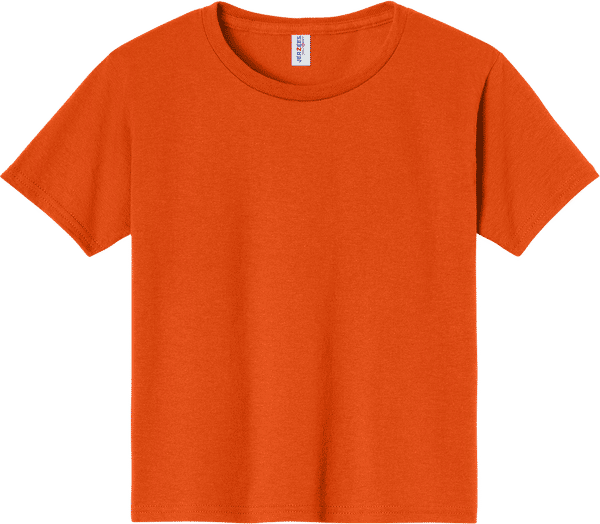 An image of a Custom JERZEES DriPower Youth Fifty Fifty T Shirt in Burnt Orange!
