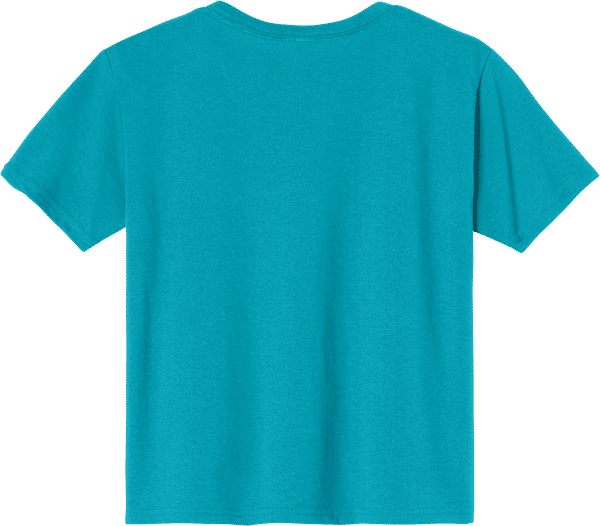 An image of a Custom JERZEES DriPower Youth Fifty Fifty T Shirt in California Blue!