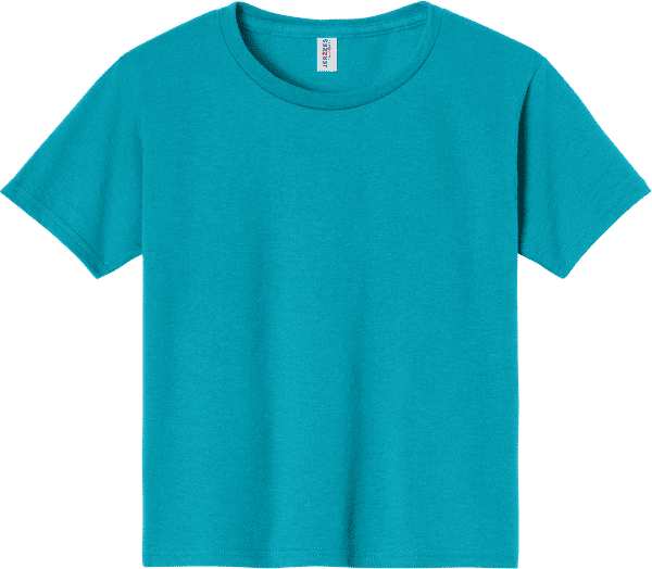 An image of a Custom JERZEES DriPower Youth Fifty Fifty T Shirt in California Blue!