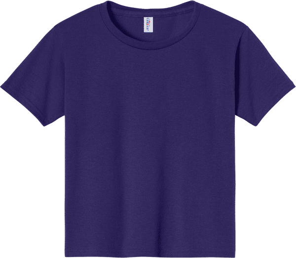 An image of a Custom JERZEES DriPower Youth Fifty Fifty T Shirt in Deep Purple!