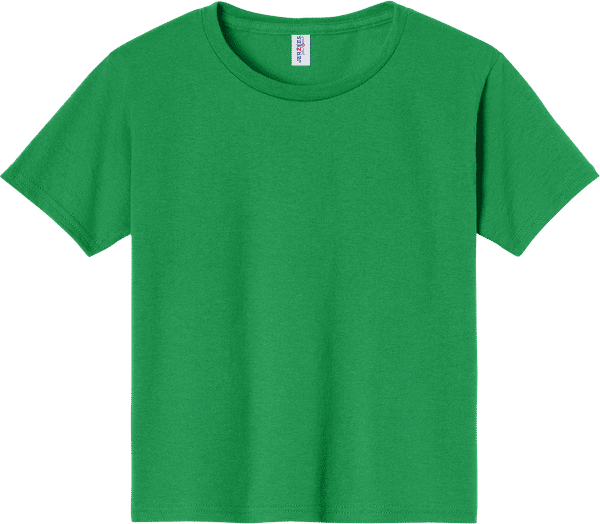 An image of a Custom JERZEES DriPower Youth Fifty Fifty T Shirt in Kelly!