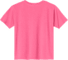 An image of a Custom JERZEES DriPower Youth Fifty Fifty T Shirt in Neon Pink!