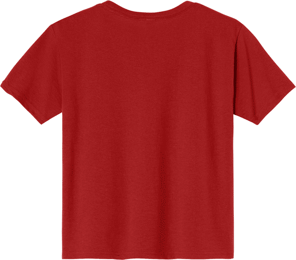 An image of a Custom JERZEES DriPower Youth Fifty Fifty T Shirt in True Red!