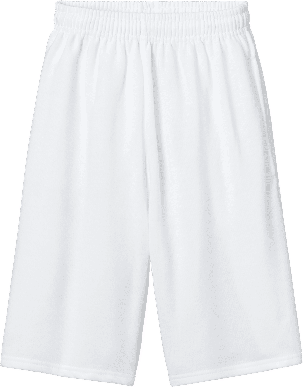 An image of a Custom JERZEES Nublend® Fleece Shorts in White!