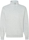 Am image of a Custom Jerzees Nublend Cadet Collar Quarter Zip Sweatshirt in Ash!