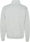 Am image of a Custom Jerzees Nublend Cadet Collar Quarter Zip Sweatshirt in Ash!