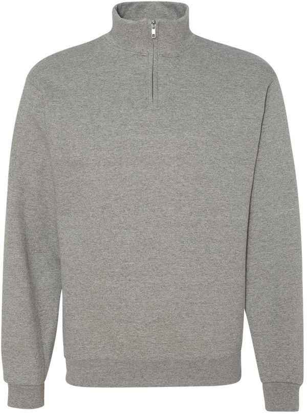An image of a Custom Jerzees Nublend Cadet Collar Quarter Zip Sweatshirt in Oxford!