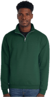 An image of a Custom Jerzees Nublend Cadet Collar Quarter Zip Sweatshirt!