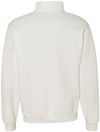 Am image of a Custom Jerzees Nublend Cadet Collar Quarter Zip Sweatshirt in White!