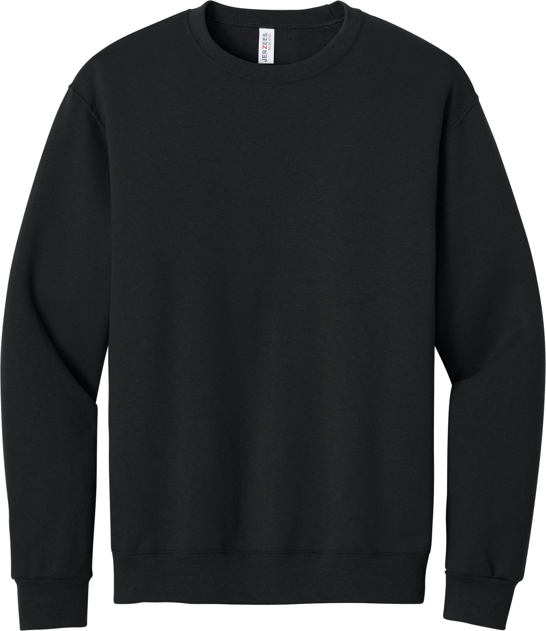 JERZEES NuBlend Crewneck Sweatshirt in Black
