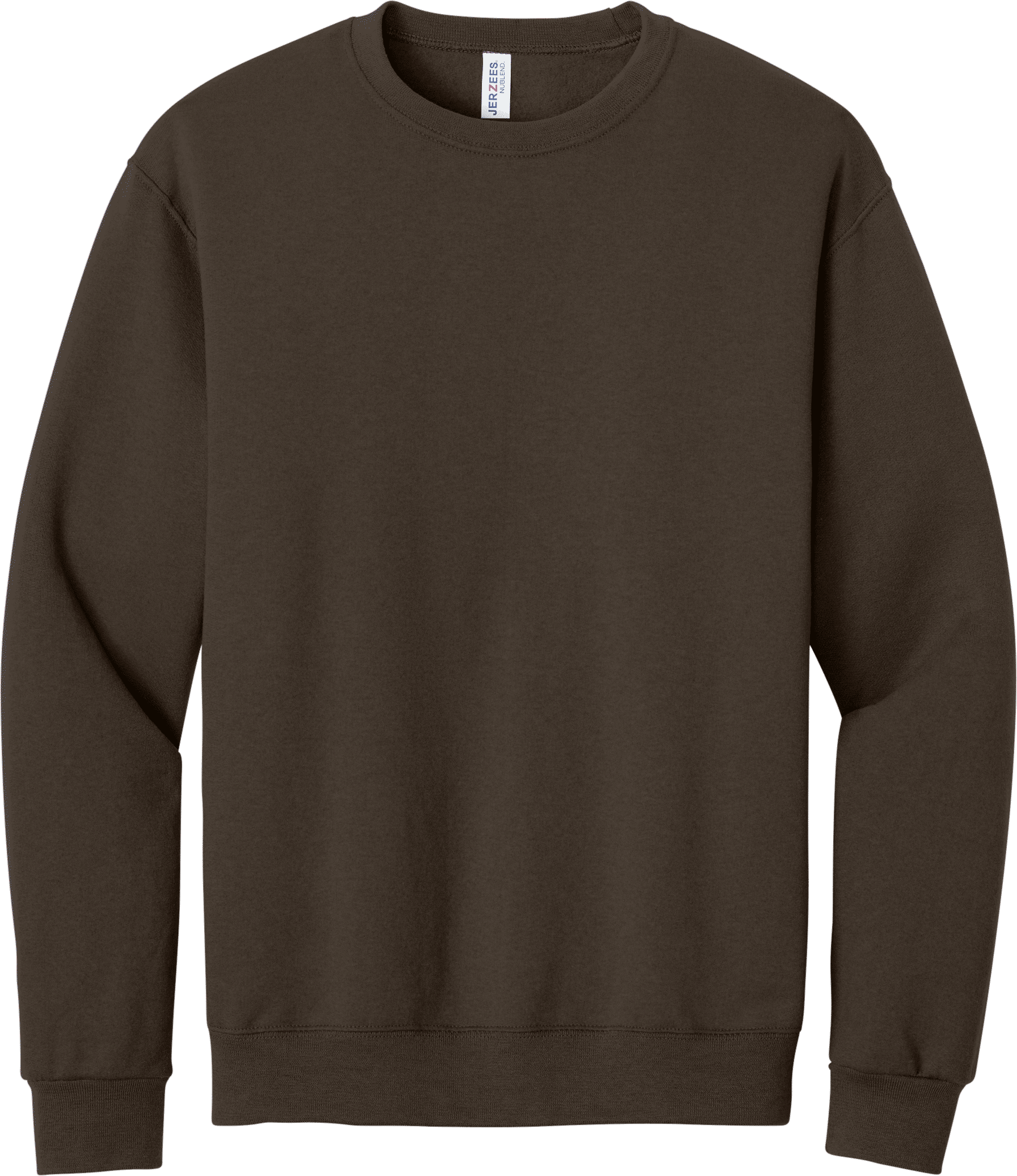 JERZEES NuBlend Crewneck Sweatshirt in Chocolate