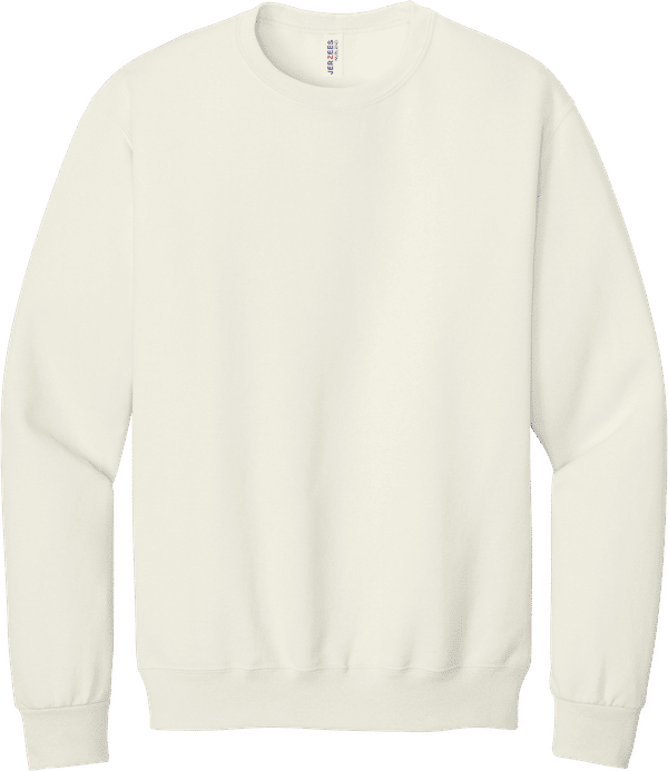 An image of a Custom JERZEES NuBlend Crewneck Sweatshirt in Sweet Cream Heather!