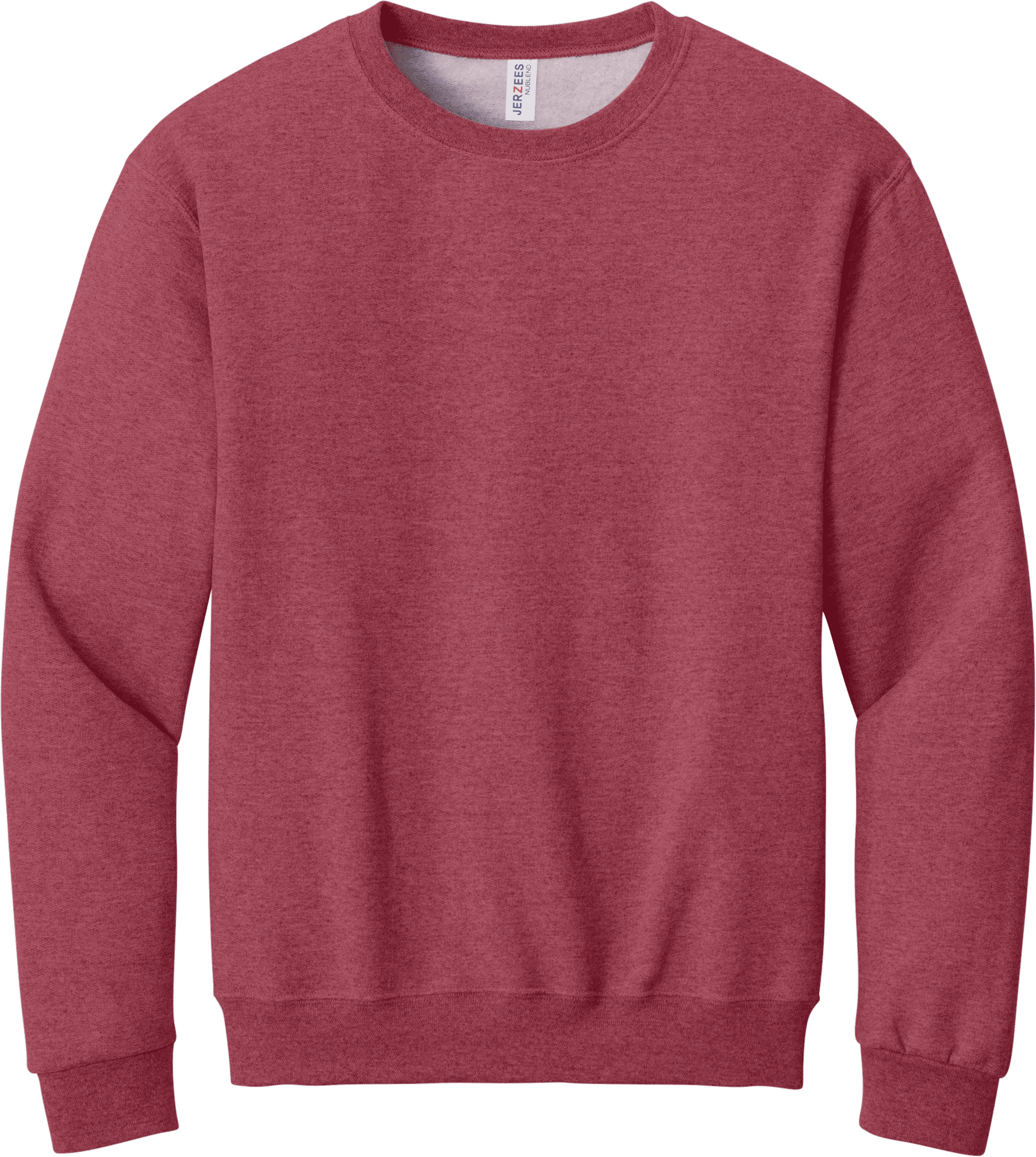 JERZEES NuBlend Crewneck Sweatshirt in Vintage Heather Red