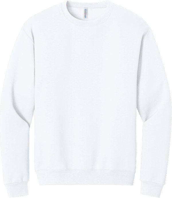 An image of a Custom JERZEES NuBlend Crewneck Sweatshirt in White!